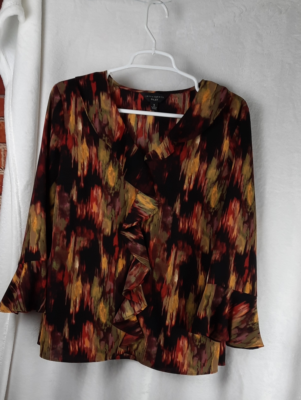 Investments Riley Women's Ruffle Front Blouse - Picture 3 of 14